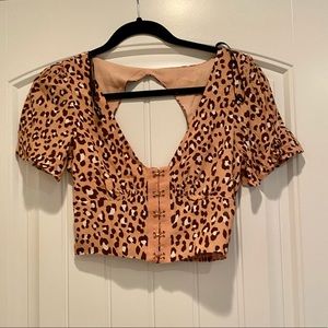 Leopard Print Corset Top
